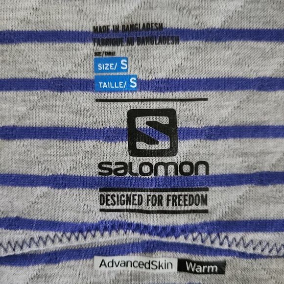 SALOMON Women's Elevate FZ Midlayer gray and purple (or blue) size small - Picture 12 of 15